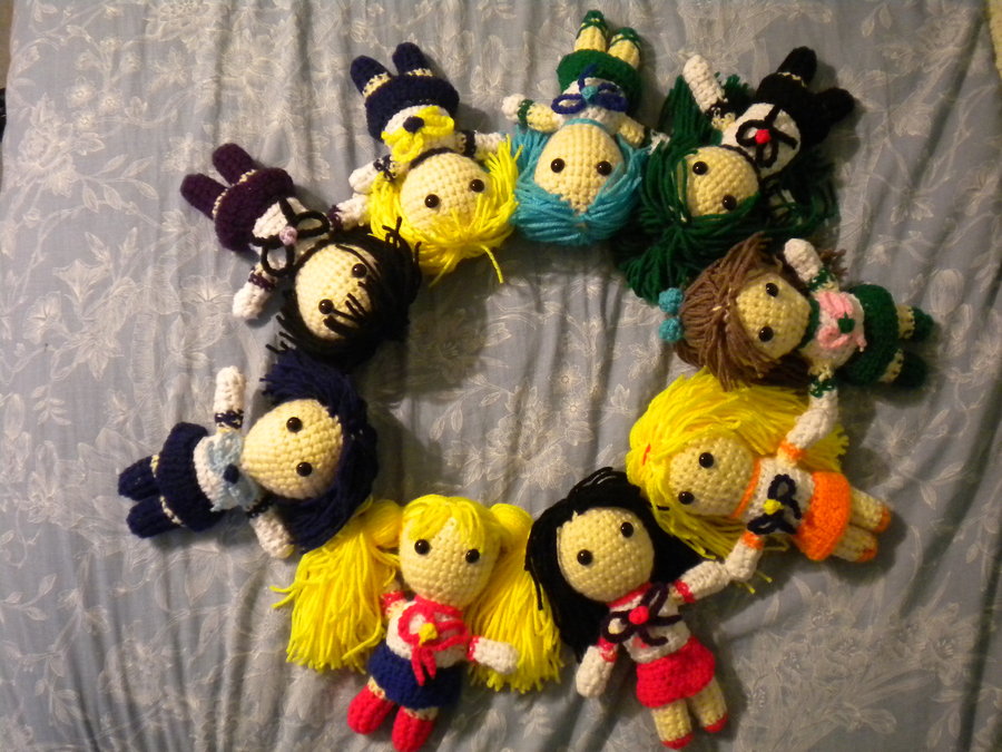 Sailor Scouts from Sailor Moon, the anime series