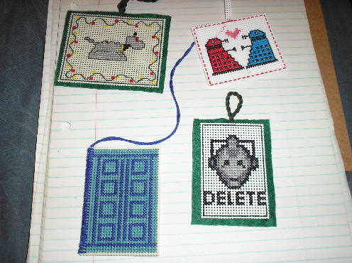 A few Dr Who ornaments I made for a friend.