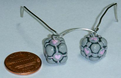 The third pair of earrings I made. The person that I gave these to said she didn't want them an ended up giving them away. (T-T)