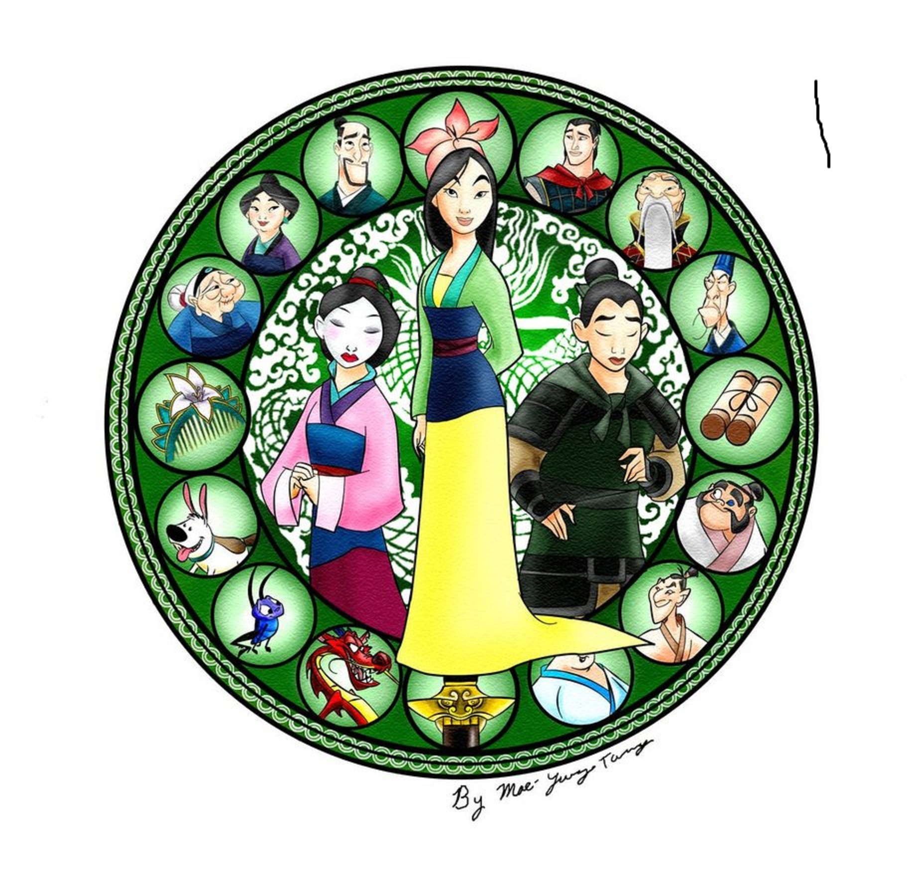 Mulan_stained_glass_COMPLETE_by_Anime_Twin27135.jpg