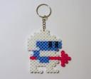 Dig Dug Perler Bead Keychain 01