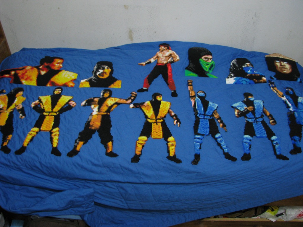 heres my partial MK sprite collection (I have much more that I've made) all from the sega genesis version, each sprite took an average of 6-8 hours to make,except for the small ones took 1-2 hours.
