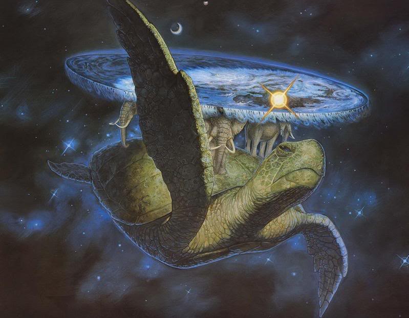 One of A'tuins flippers is &quot;cut&quot; but I can't find a picture that includes it so maybe that's the original picture. Don't know but it would still be a beautiful x-stitch. Great A'tuin is so majestic.