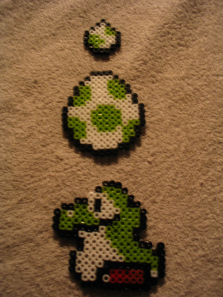 This is going to be hung like a mobile. Its my tribute to Baby Yoshi!:)